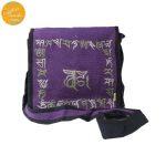 Creative Touch Purple Tibetan Language Embroidered Cross Body Bag For Women 6302