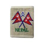 Cross Flag With Nepal Embroidered Purse For Men