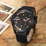 CURREN 8252 Dual Time Analog Quartz Watch For Men
