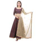 Checkered Sequined Lehenga Set For Women