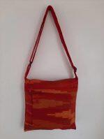 Dhaka Weave Shoulder Bag Red KD2 Pattern (Fair Trade Product)