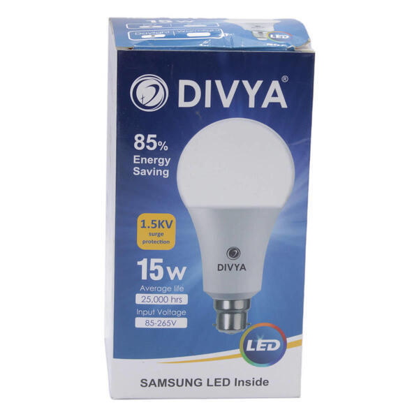 Divya 15 W White LED Bulb E27