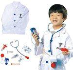 Doctor Costume for Kids Pretend Dress up Role Play Set Boys Girls 3-8 Years (80-110cm
