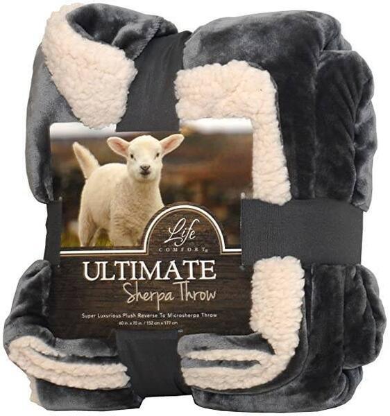Double Bed Sherpa Throw Blanket for Bed and Couch Super Soft Comfort/ Caring/ Gift for Winter