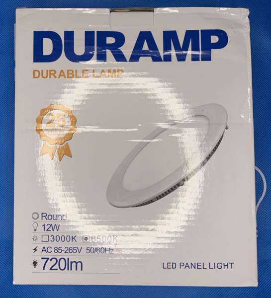 Duramp LED Panel Light - 12w - Conceal Panel - White/ Warm - Round