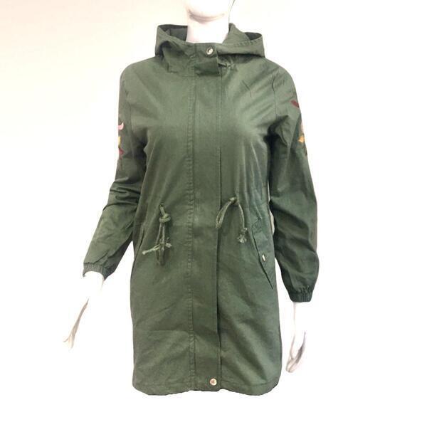 Embroidered Longline Jacket For Women