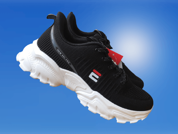 Espot Black/White Lace-Up Sneaker For Men