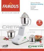 Famous Creta 3 Jar Heavy Mixer and Grinder 750 Watt