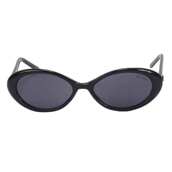 FD 2093 Retro Narrow Oval Black Small Frame Sunglasses Men