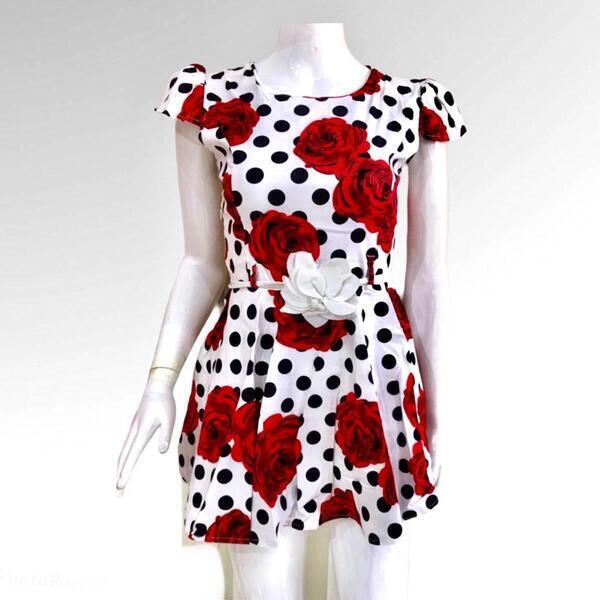 Floral Belted Dress For Women