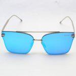Full Metal Rim Ice Blue Sunglasses for Men