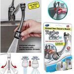 Gadget Deal Turbo Flex Stainless Steel 360 Instant Hands-Free Flexible Chrome Finish Faucet Swivel Spray Sink Hose for Bathroom