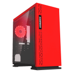 Gamemax Expedition MATX PC Gaming Case, Micro-ATX Mobo Compatibility, Full Windowed Side Panel, 0.039 x 4.724 in Blue LED Fan Included, Water Cooling Ready, 1 x USB3.0, 2 x USB2.0