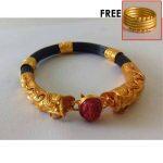 Ganesh Bracelet With Free Beruwa Ring For Men