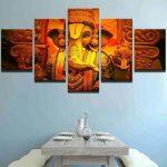 Ganesh Canvas 5 Panel set
