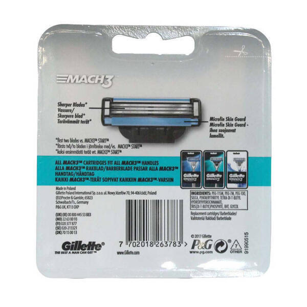 Gillette Mach 3-4 Cartridge