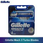 Gillette Mach 3 Turbo Men's Razor Blades - 4 Cartridge Refills