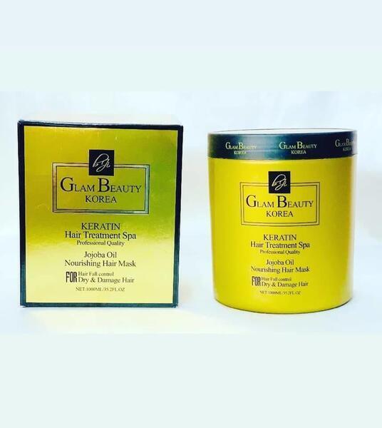 Glam Beauty Korea Jojoba Oil Nourishing Keratin Hair Treatment Spa 1000ml- Solution of Every Hair Problems- For Coloured, Damaged, Dry Hair- Original Product of Korea