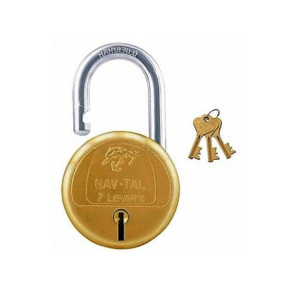 "Godrej" Navtal 7 Lever Shut Height 30 mm Padlock with 3 Keys