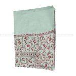 Green Flower Design Hand Woven Cashmere Pure Pashmina Scarf For Women