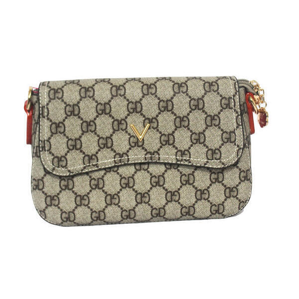 Green Gd Bag With Red Belt For Women