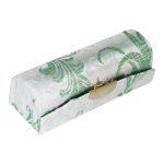 Green/Offwhite Floral Printed Small Lipstick Pouch
