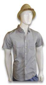 Grey Collared Half Shirt for Men