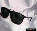 GREY JACK Wayfarers 400 UV Protection Level Black Lens & Gun Black Metal Nylon Frame Sunglasses Shades for Men