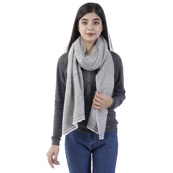 Grey Printed Scarf For Women