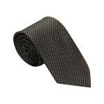 Grey Shiny Dotted Tie For Men