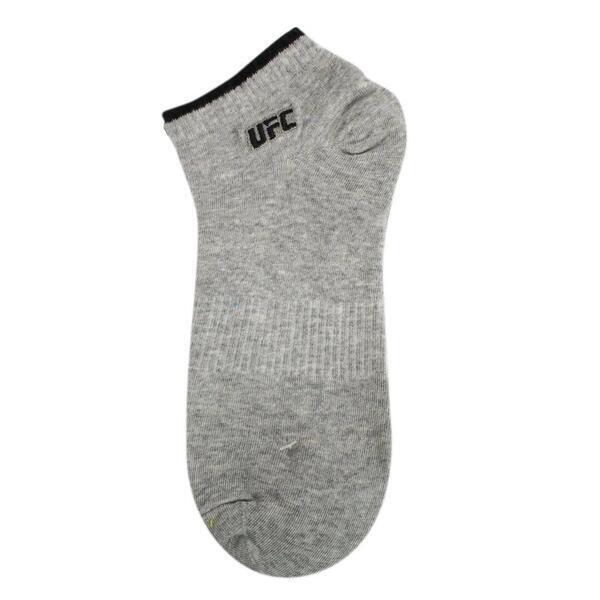 Grey Ufc Solid Ankle Socks For Men