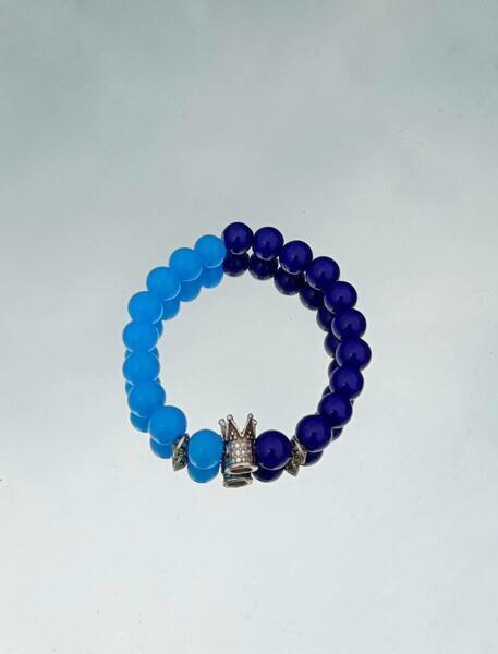 Half Light Blue & Half Dark Blue Coloured Bracelet For Women