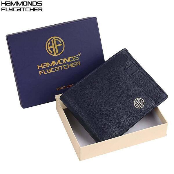 Hammonds Flycatcher RFID Protected Blue Leather Wallet
