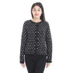 Hand Knitted Woolen Bubble Cardigan For Women (Fair Trade Product)
