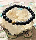 Handmade Mat Onyx Bracelets w/Tiger eye for Men