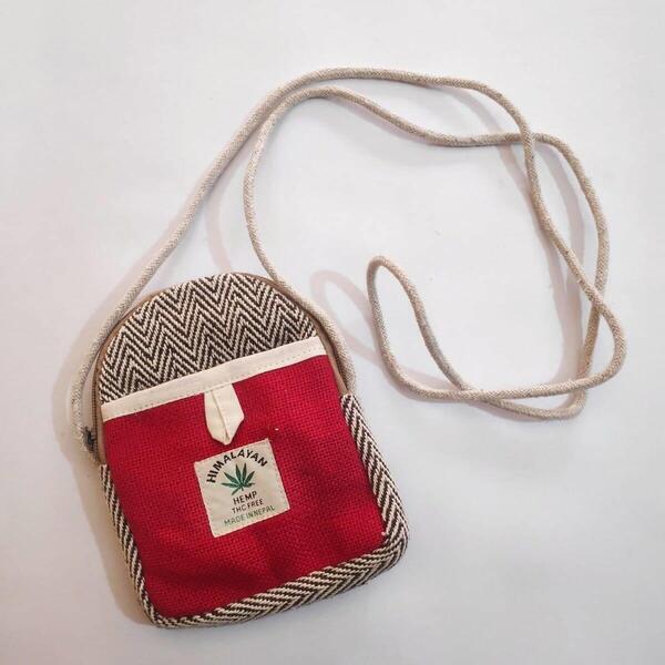 Hemp Women's Cross Body Bag with Multicolor Option - 7 inch