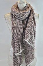 Herring Bone Printed Pashmina Shawl
