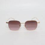 Hexagonal Metal Golden Sunglasses