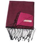 Hot Pink Silk Reversible Muffler For Women