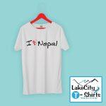 I Love Nepal Printed Unisex T-Shirt