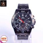 Image Casual Chronograph Design Full Black Watch For Men