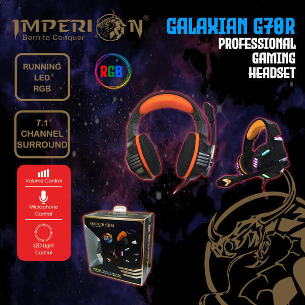 Imperion Hs-g70r Galaxian 7.1 Surround Professional Gaming Headset