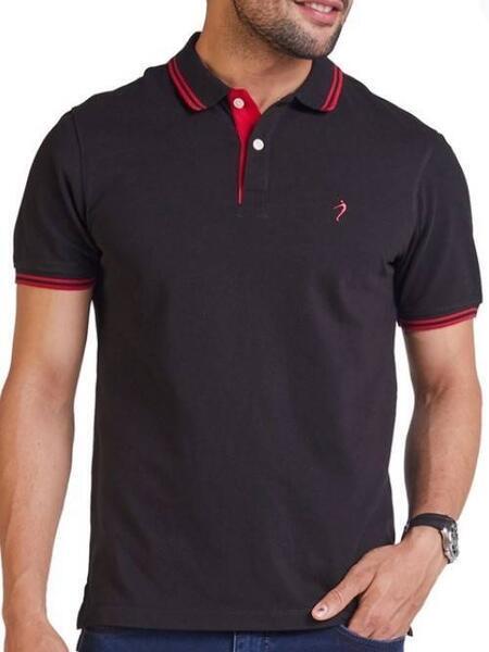 Indian Terrain Black Solids Regular Fit T-Shirt For Men