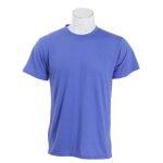 Ink Blue Solid Round Neck  T-Shirt For Men