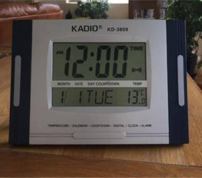 Kadio-3809 Clock Multi-functional Digital Electronic Clock Digital Wall Clock With Calendar, Temperature, Alarm Clock