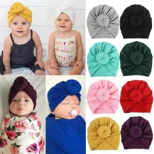 Kidskottage - Baby Cotton blends Headband Soft Rabbit Bowknot Turban Hair Bands for Baby Girls Elastic Headwrap Baby Turban