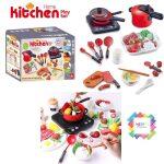 Kitchen Pretend Play Toys Set Tableware Toys Cookware Set Modern Full Set Cooking Toy Kitchenware for Children