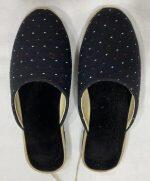 Ladies Black Newari Traditional Slippers
