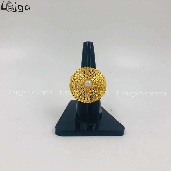 Lajga Pearl Gold Plated Ring For Women