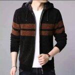 Latest Black Korean Sweater With Fur Inside For Men